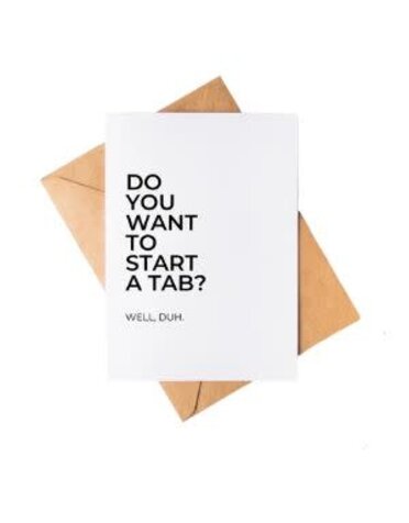 Start a Tab Greeting Card