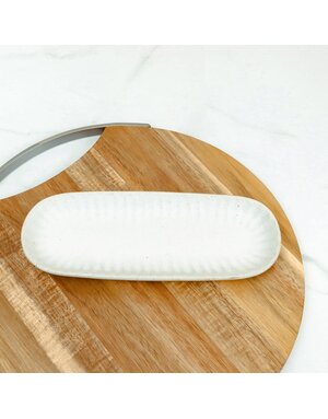 Oblong Platter, White, 10"