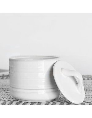 Canister w/ Lid, White, 4"
