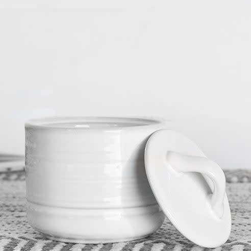 Canister w/ Lid, White, 4"