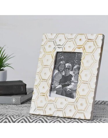 Honeycomb Pattern Photo Frame, 4x6"