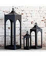 Black Aluminum Lantern, 15"