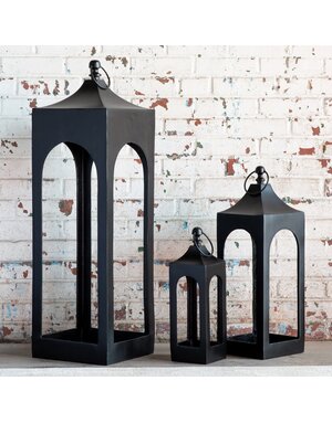 Black Aluminum Lantern, 36" Available for local pick up