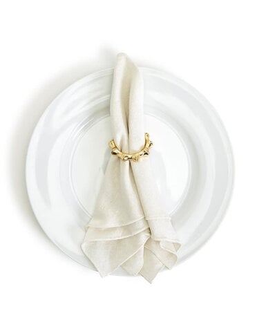 Golden Bamboo Napkin Rings S4