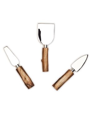 Cheese Knives w/ Wood Handle Set