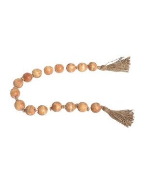 Wood Bead Garland, Natural, 32 in.