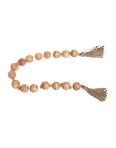 Wood Bead Garland, Natural, 32 in.