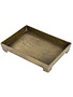 Footed Coffee Table Tray, Bronze, 11.5x8.5"
