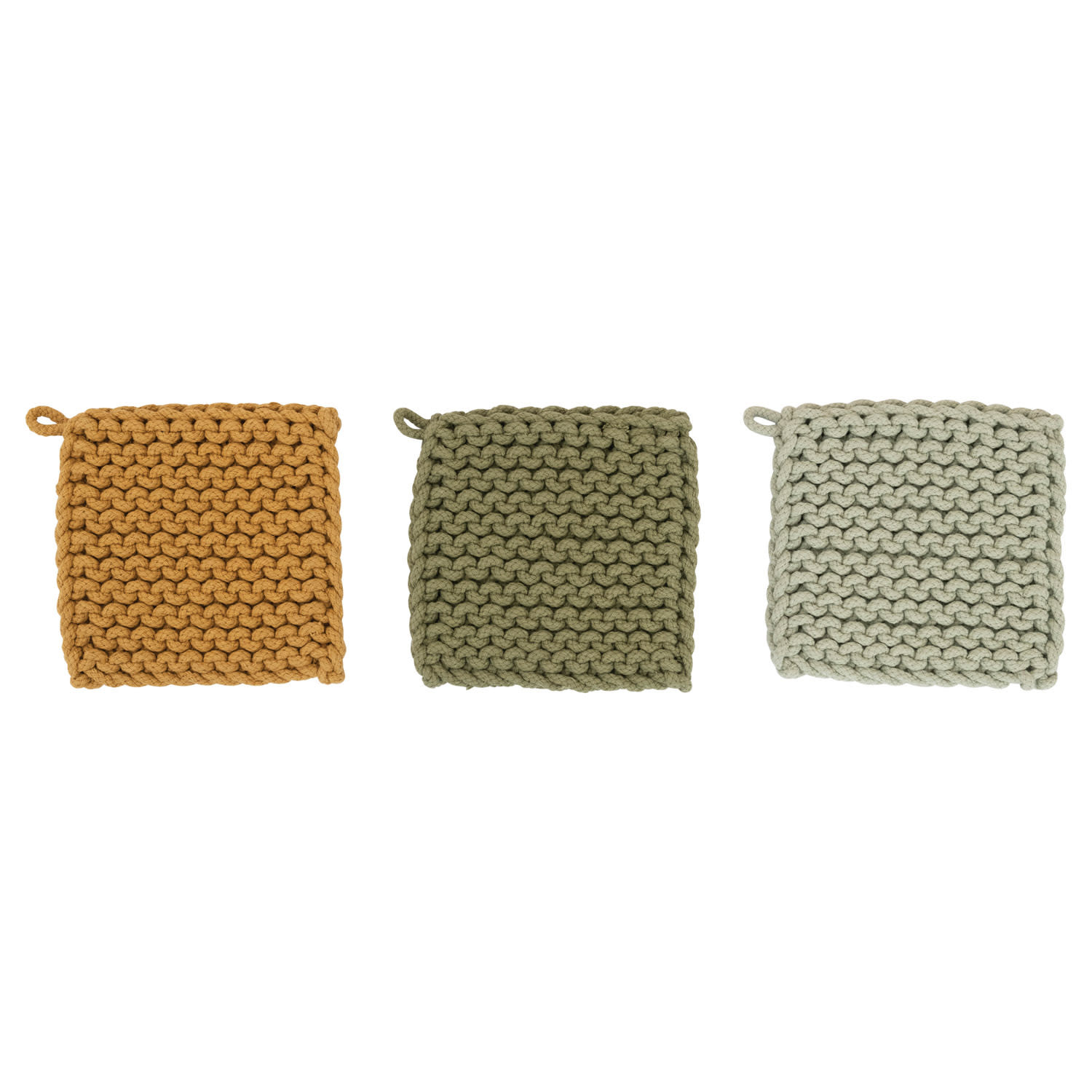Cotton Crocheted Pot Holder, Assorted Colors
