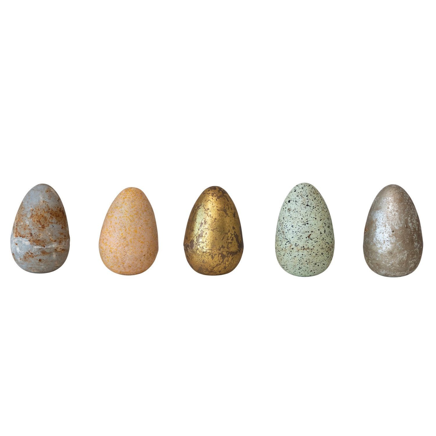 Hand-Painted Metal Egg, Assorted Colors