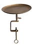 Decorative Metal Mantel/Tableside Tray w/ Adjustable C-Clamp, 9"