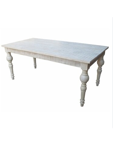 Rectangle Table, Washed White, 71x36x30", Available for in store pick up