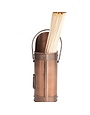 Curated Matchstick Holder and Matches w/ Handle, Antique Copper