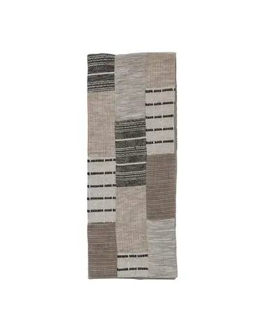 Cotton Slub Patchwork Table Runner 72x14