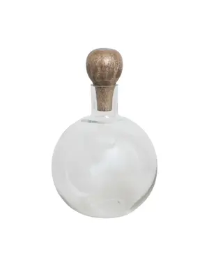 Glass  Decanter with Mango Wood Stopper
