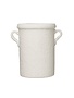 Distressed Coarse Terracotta Crock with Handles, White, Available for local pick up