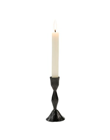 Zora Forged Candlestick, Gunmetal, 2.5 X 5.5 in.