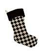 Check Weave Stocking, Black, 20x8"