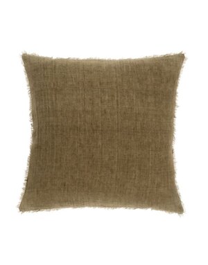 Lina Linen Pillow, Fennel, 20 in. x 20 in.