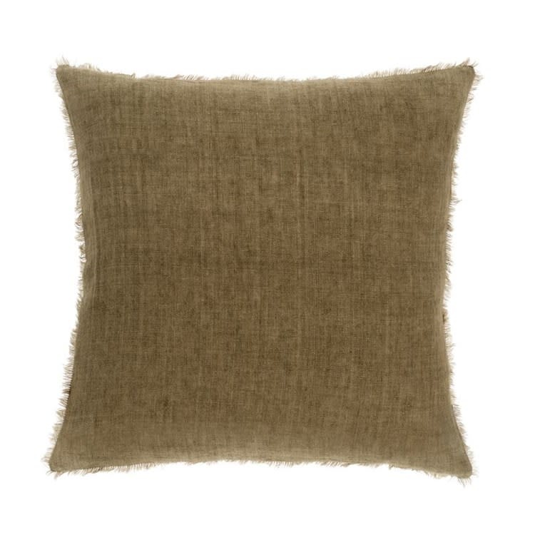 Lina Linen Pillow, Fennel, 20 in. x 20 in.
