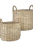 Woven Handled Basket, Large, 14"L X 11"W X 14.5"H