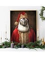 Christmas Penguin Animal Portrait Print, 24 x 35.75 in. local pick up only