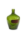 Demijohn Vase with Metal Plate Tag, 12 in.