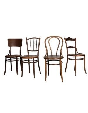 Found Mix and Match Thonet Style Chair, Sizes Vary, Furniture Available for Local Delivery or Pick Up
