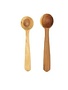 Fruitwood Kitchen Scoops, Set of 2