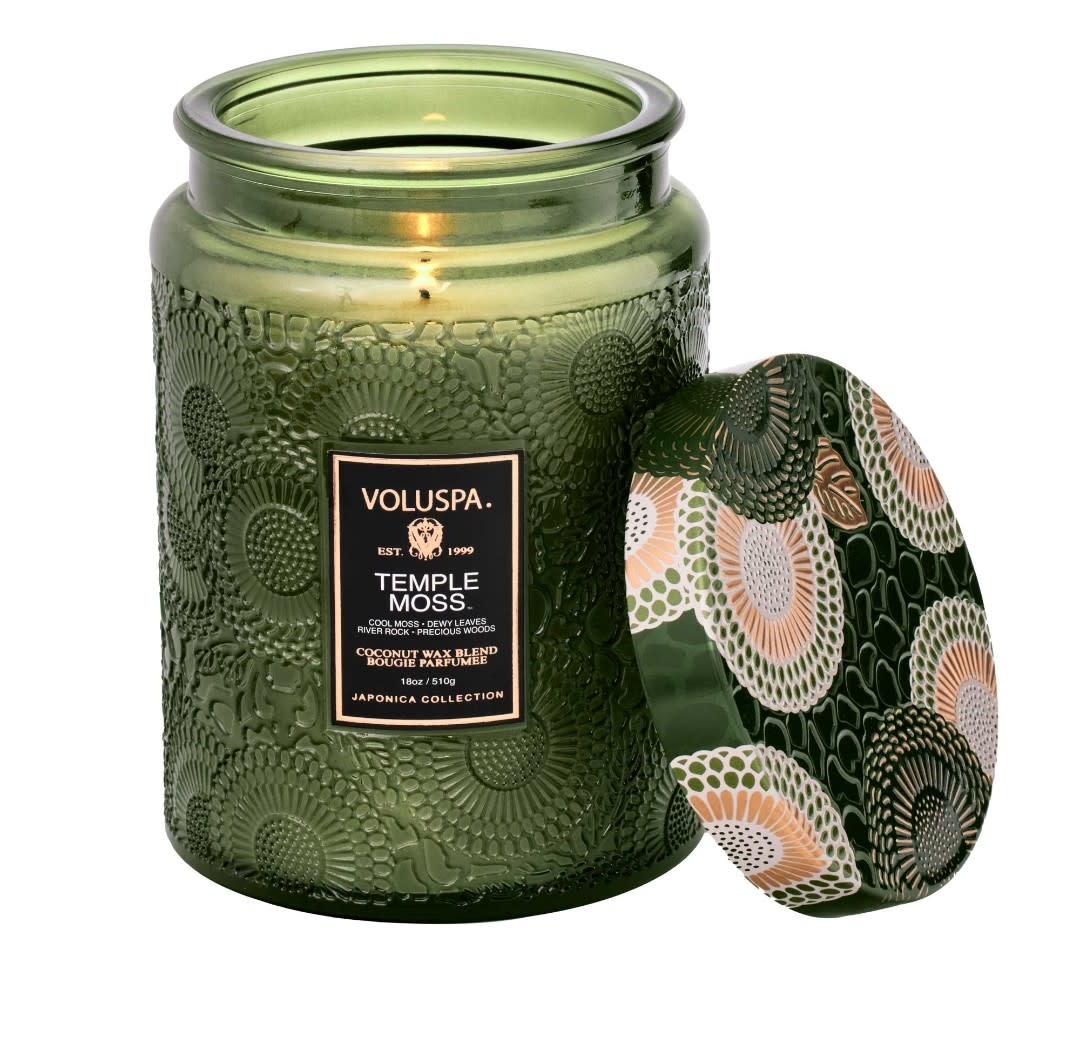 Voluspa Temple Moss Large Jar Candle 18oz