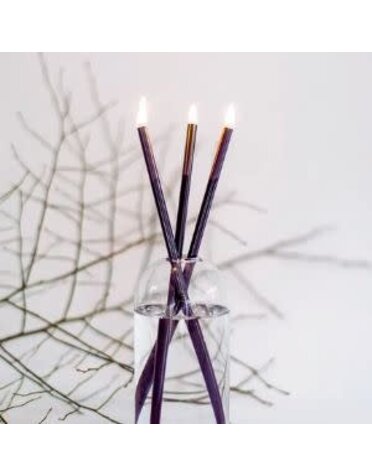 Everlasting Candle Black, candles only,  set of 3
