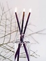 Everlasting Candle Black, candles only,  set of 3