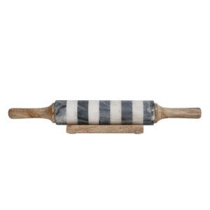 Marble Striped Rolling Pin with Stand