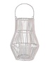 Whitewashed Bamboo Lantern w/ Handle, 8.25 x 11.75 in.,  Available for local pick up