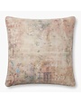 PLL0011 Beige & Multi Pillow, 22 x 22 in.