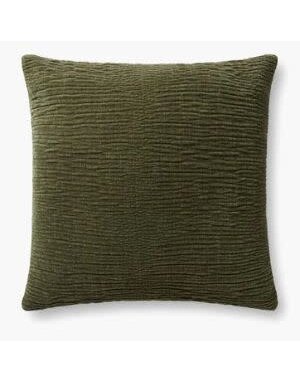 PLL0097 Olive Pillow, 22 x 22 in.