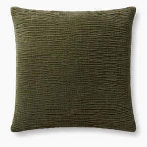 PLL0097 Olive Pillow, 22 x 22 in.