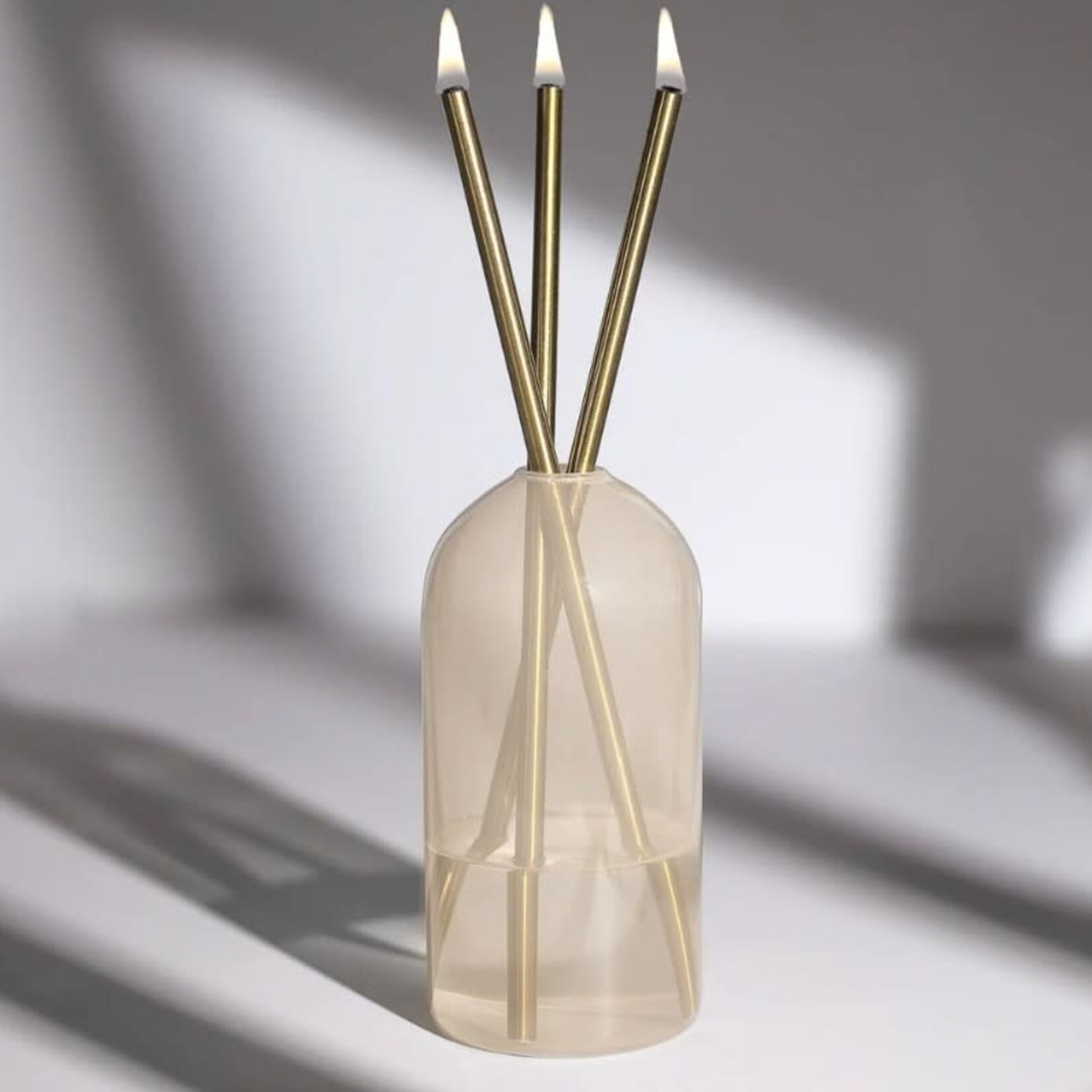 Everlasting Candle Pampas Vase - candles sold separately