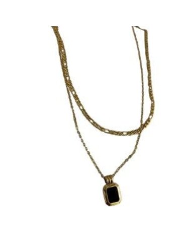 Sweet Grove Collective Charlotte Necklace Set in Black