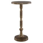 Antique Brass Accent Table, 12 X 24 X 12