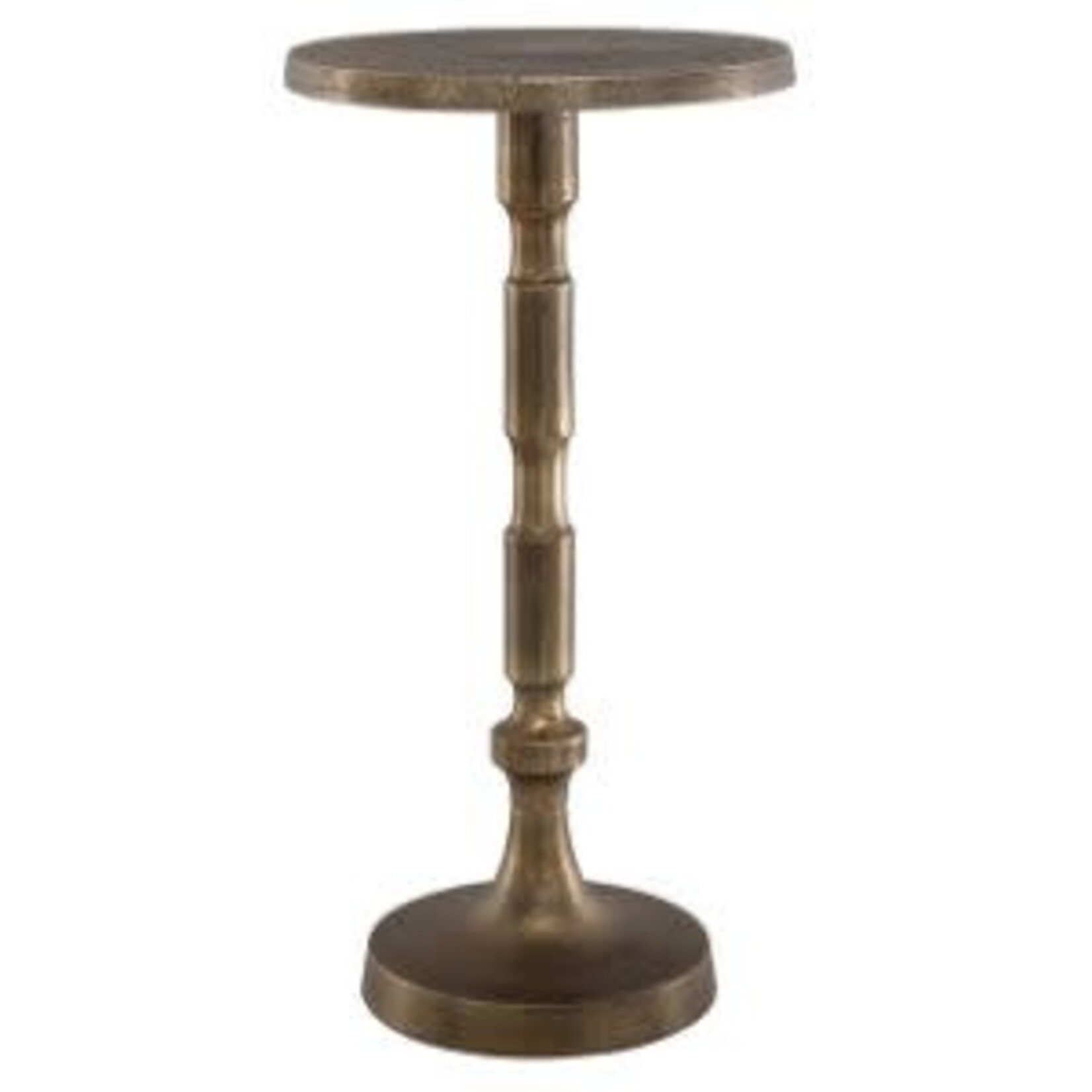 Antique Brass Accent Table, 12 X 24 X 12