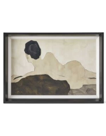 Woman in Repose Framed Print,  27w x 19h in.