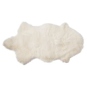Mongolian Lamb Fur Rug, 2 x 3 ft.