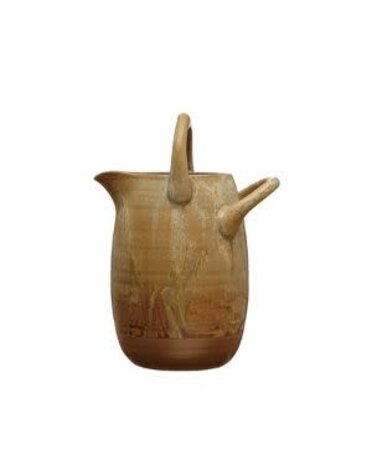 creative coo Stoneware Watering Pitcher with Handles, 72 oz.