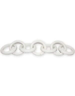 Marble 7 Links Chain, White