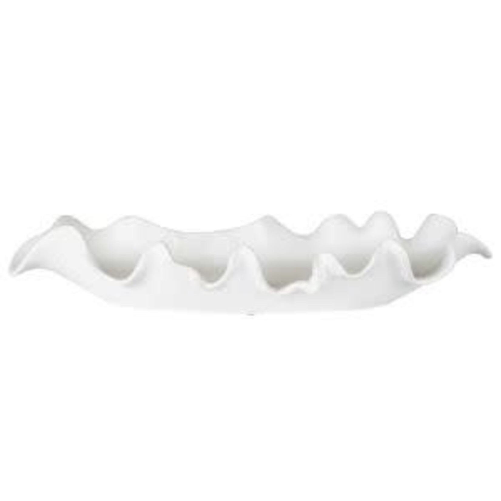Matte ruffled bowl 9x24x4