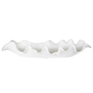 Matte ruffled bowl 9x24x4