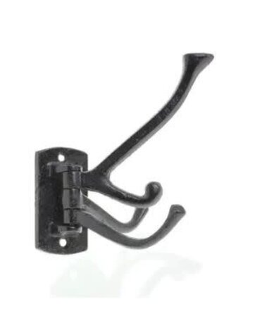 Cloakroom Swiveling Wall Hook, Black