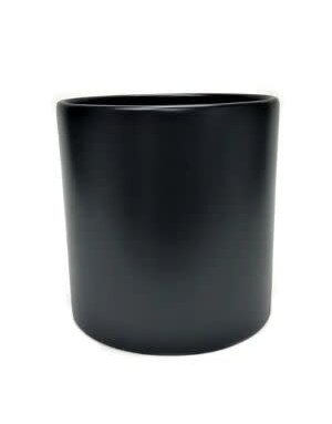 Black Round Fiberglass Planter Pot, 20 x 19.5 in. Local Pick up