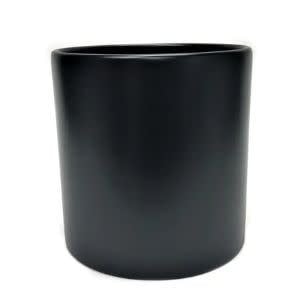 Black Round Fiberglass Planter Pot, 20 x 19.5 in. Local Pick up